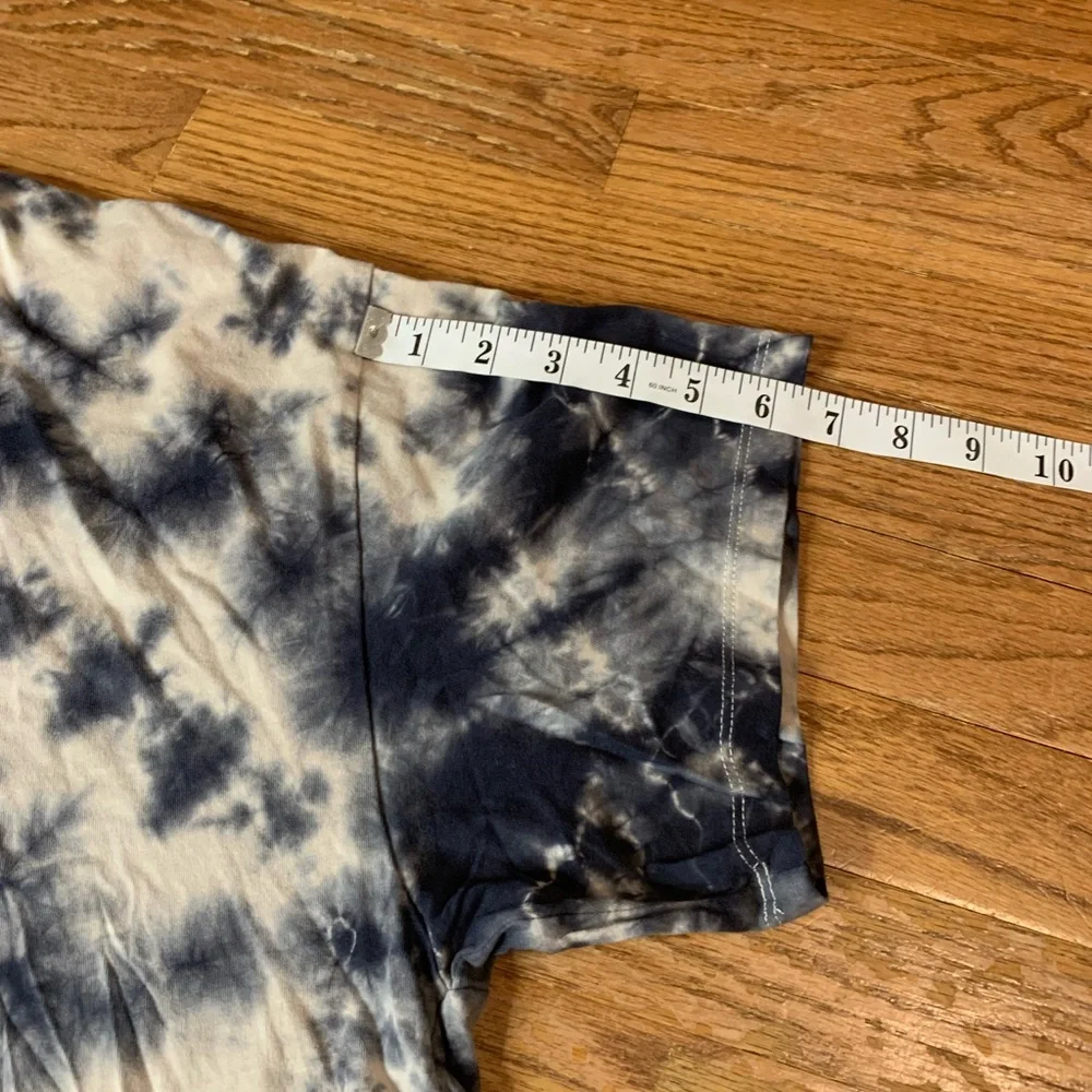 H&M Divided Oversized Tie Dye T-Shirt Black Grey XL - Picture 7 of 7